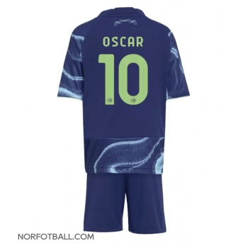 Billige Fotballdrakt Ajax Oscar Gloukh #10 Replika Bortedraktsett Barn 2025-26 Kortermet (med bukser)